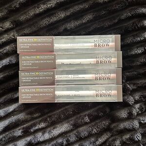 4 Pc The Creme Shop Micro Brow Pencil + Spoolie Shade Granite